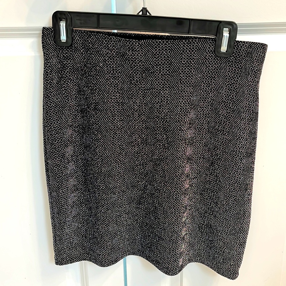 H&M black and silver stretchy skirt